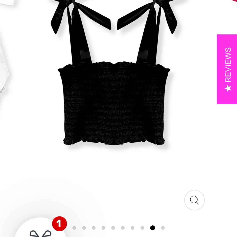 Katie J NYC Black Ruched Tie Front Tank Top